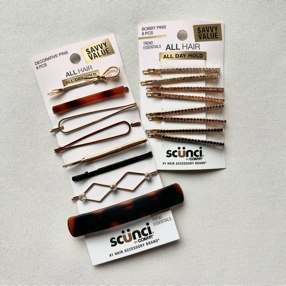 NWT Scunci Decorative Hair Pins